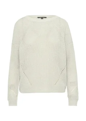 COMMA Strickpullover aus Viskosemix mit Rippbündchen 10776780