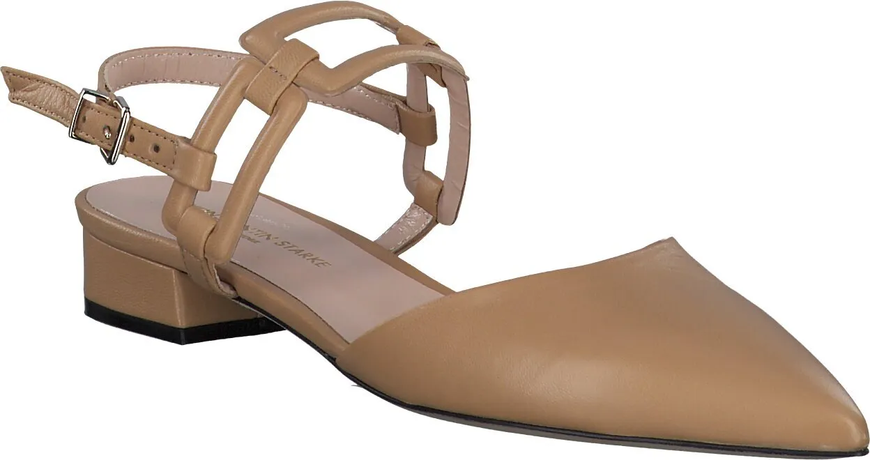 Damen-Slingpumps aus Leder 130301032608 (Beige)