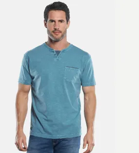 Herren engbers V-Neck T-Shirt in Türkis kaufen 29806