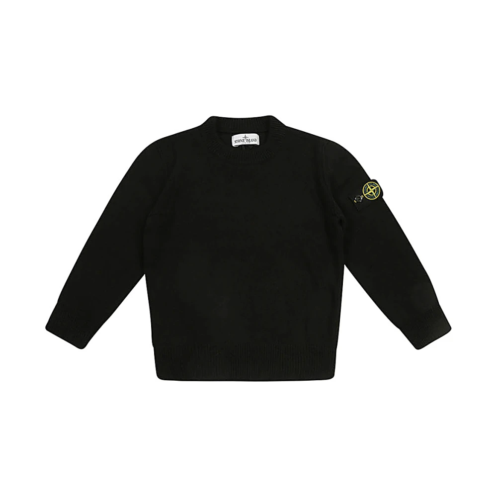 Kinder Schwarzer Pullover mit Compass-Applikation