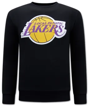 Lakers Print Pullover für Männer - Schwarz