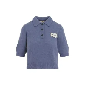   Marni  Blue Cashmere Polo Blue