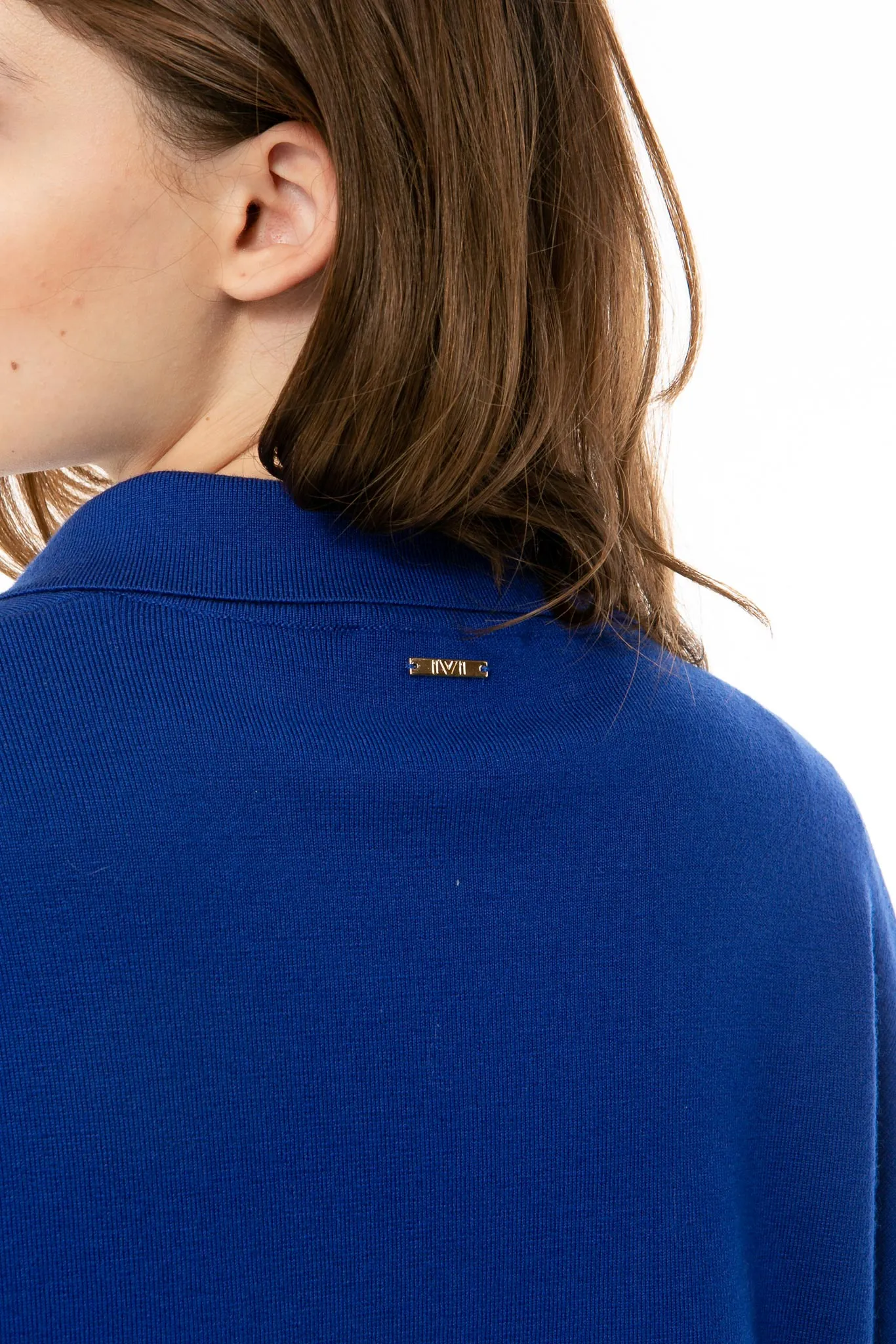 SOLID KNIT Boxy Jacke royal blau