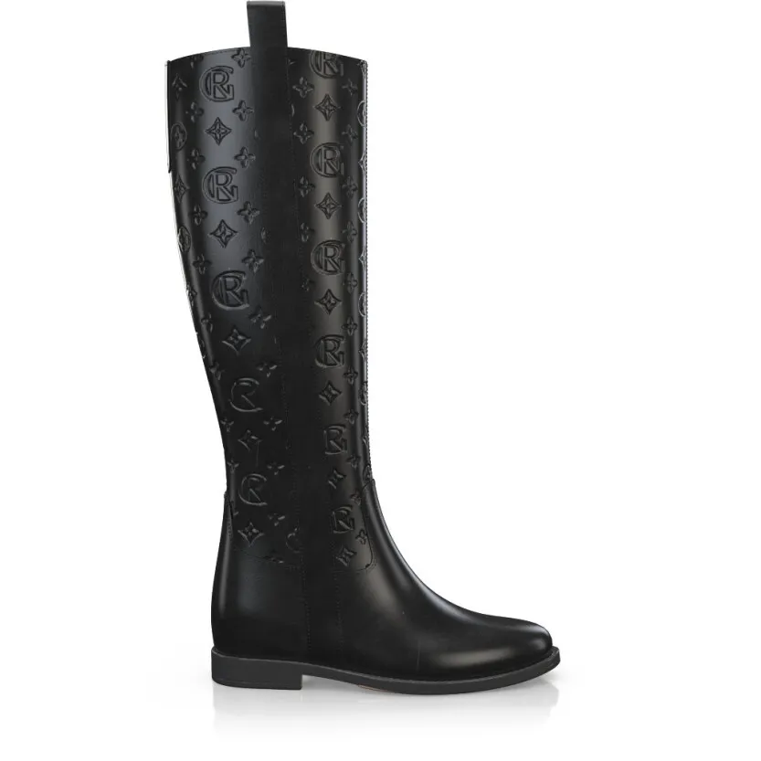 Stiefel mit verstecktem Absatz 41174