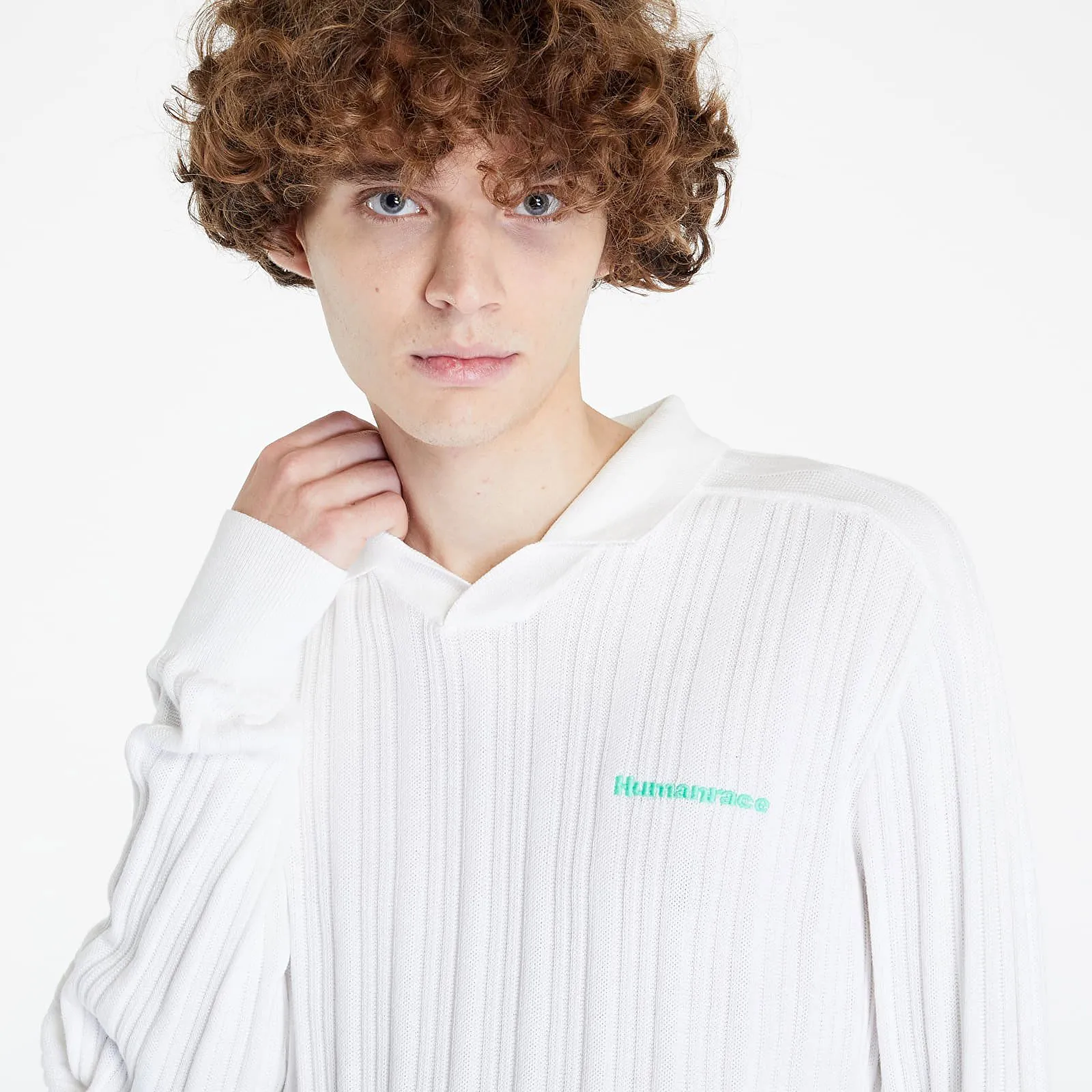 Trikot adidas Originals Humanrace x Knit Long Sleeve Jersey "Cloud White" HZ8138