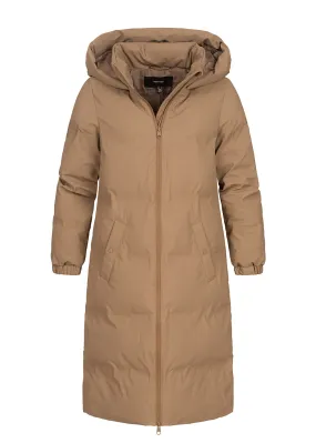 Vero Moda Damen Steppmantel Jacke mit Kapuze und 2-Pockets tigers eye braun